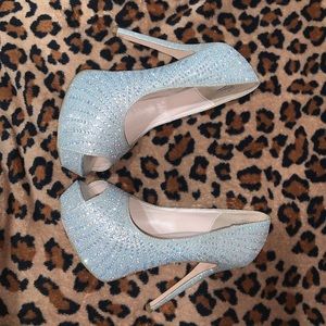 Bedazelled platform heel